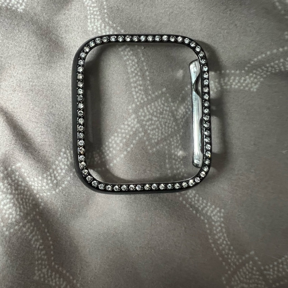 Apple Black Rhinestone Watch Frame - Picture 2 of 8